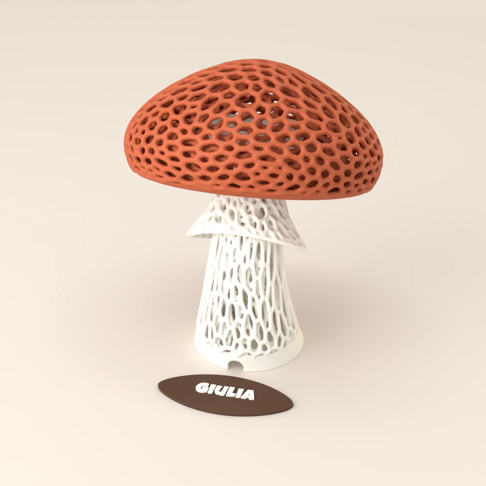 Lampada Fungo del bosco col nome